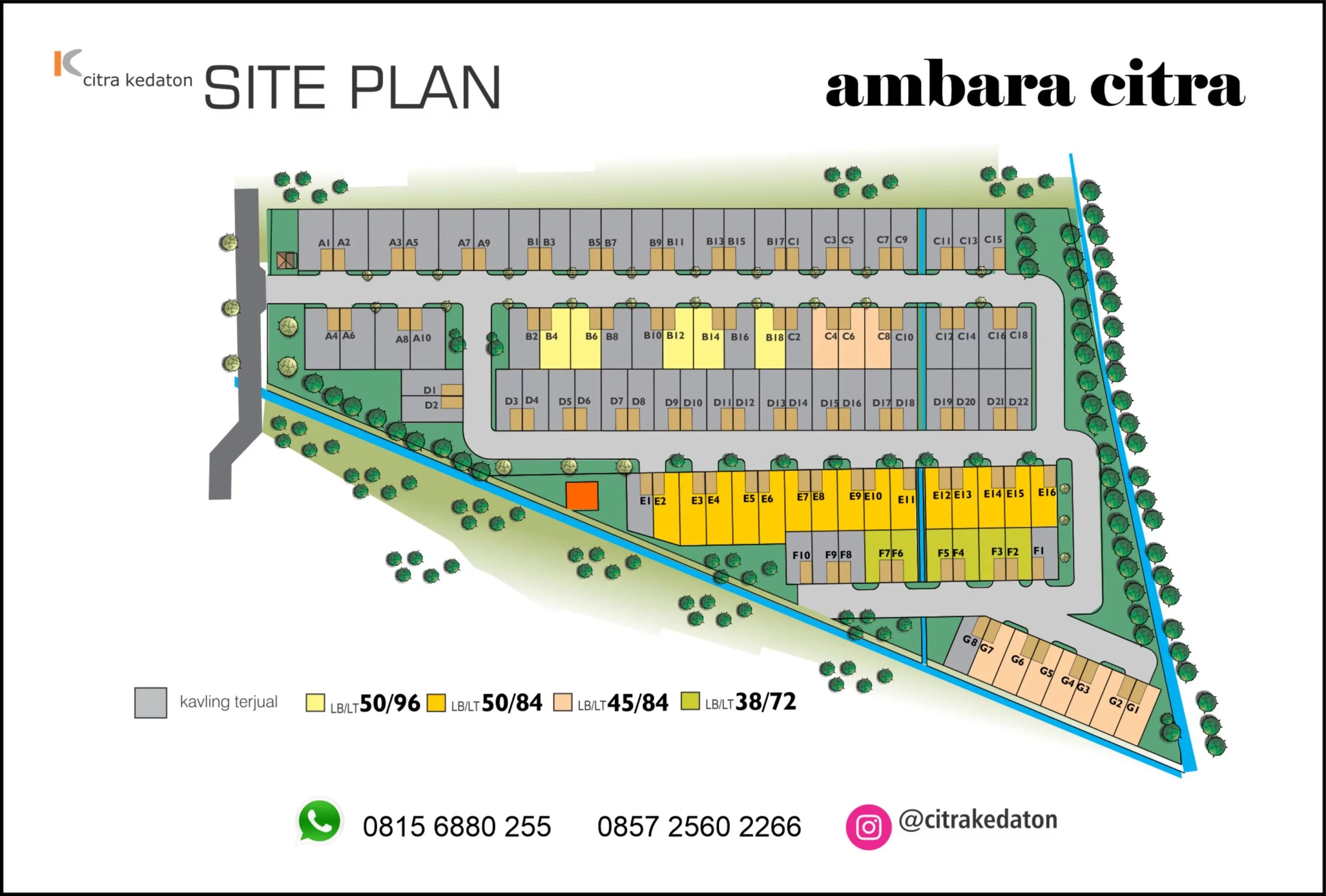 site plan perumahan ambara citra